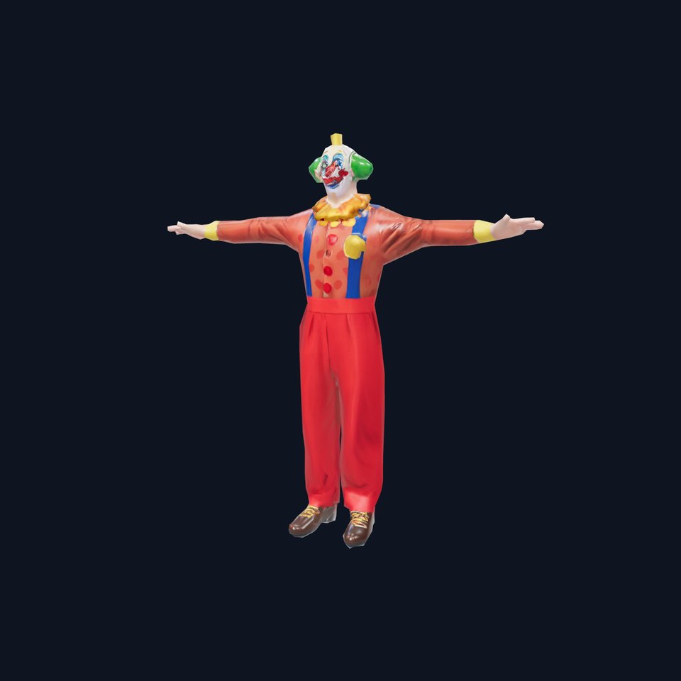 Colorful Clown Costume model pack